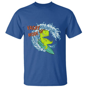 Summer Vacation T Shirt Vacay Mode Cute Dinosaur Surfing TS09 Royal Blue Print Your Wear