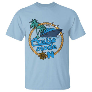 Cruise Mode On Cruising Summer Vacation T Shirt TS09 Light Blue Print Your Wear