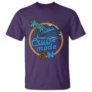 Cruise Mode On Cruising Summer Vacation T Shirt TS09 Purple Print Your Wear