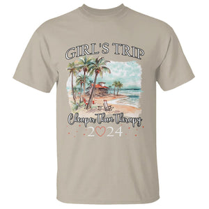 Summer Vacation T Shirt Girl's Trip Cheaper Than Therapy TS09 Sand Print Your Wear