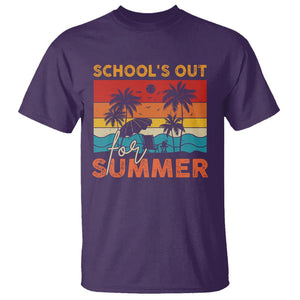 School's Out For Summer Retro Beach Teacher Student T Shirt TS09 Purple Print Your Wear