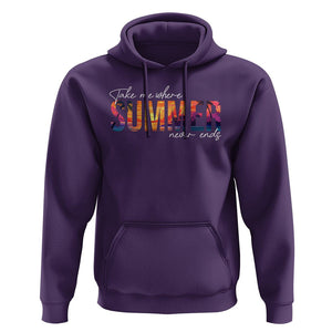 Take Me Where Summer Never Ends Hoodie TS09 Purple Print Your Wear