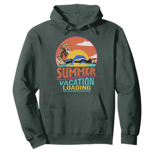 Summer Vacation Loading Retro Beach Sunset Hoodie TS09 Dark Forest Green Print Your Wear