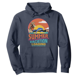 Summer Vacation Loading Retro Beach Sunset Hoodie TS09 Navy Print Your Wear