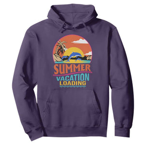 Summer Vacation Loading Retro Beach Sunset Hoodie TS09 Purple Print Your Wear