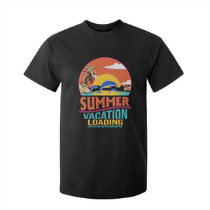 Summer Vacation Loading Retro Beach Sunset T Shirt For Kid TS09 Black Print Your Wear