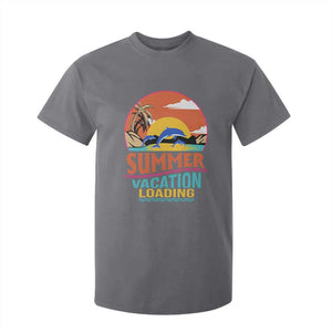 Summer Vacation Loading Retro Beach Sunset T Shirt For Kid TS09 Charcoal Print Your Wear