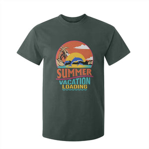 Summer Vacation Loading Retro Beach Sunset T Shirt For Kid TS09 Dark Forest Green Print Your Wear