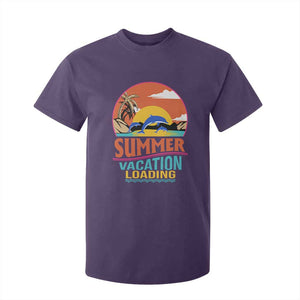 Summer Vacation Loading Retro Beach Sunset T Shirt For Kid TS09 Purple Print Your Wear