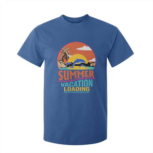 Summer Vacation Loading Retro Beach Sunset T Shirt For Kid TS09 Royal Blue Print Your Wear