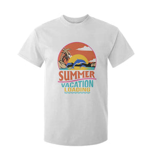 Summer Vacation Loading Retro Beach Sunset T Shirt For Kid TS09 White Print Your Wear