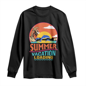 Summer Vacation Loading Retro Beach Sunset Long Sleeve Shirt TS09 Black Print Your Wear