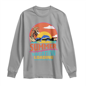 Summer Vacation Loading Retro Beach Sunset Long Sleeve Shirt TS09 Sport Gray Print Your Wear