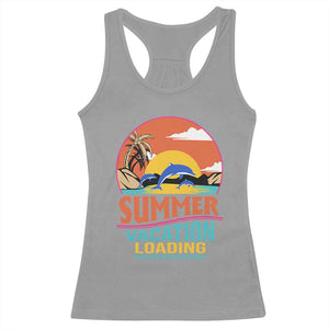 Summer Vacation Loading Retro Beach Sunset Racerback Tank Top TS09 Sport Gray Print Your Wear