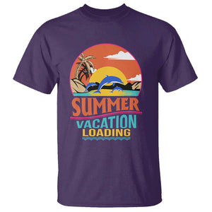 Summer Vacation Loading Retro Beach Sunset T Shirt TS09 Purple Print Your Wear