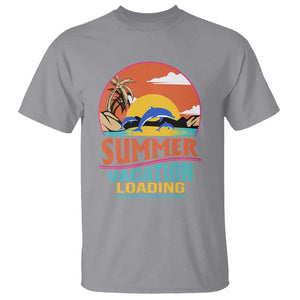 Summer Vacation Loading Retro Beach Sunset T Shirt TS09 Sport Gray Print Your Wear