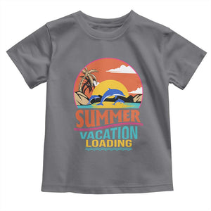 Summer Vacation Loading Retro Beach Sunset Toddler T Shirt TS09 Charcoal Print Your Wear