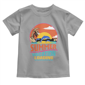 Summer Vacation Loading Retro Beach Sunset Toddler T Shirt TS09 Sport Gray Print Your Wear