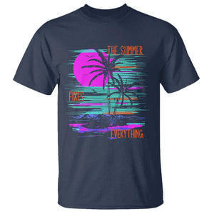 The Summer Fixes Everything Relaxing Holidays T Shirt TS09 Navy Print Your Wear