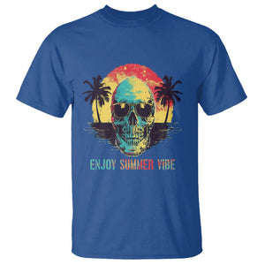 Enjoy Summer Vibe Cool Skull Aesthetic Beach Lover T Shirt TS09 Royal Blue Print Your Wear