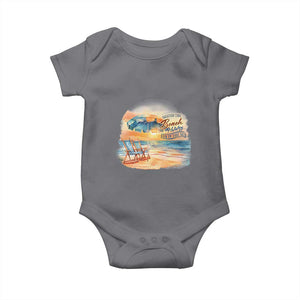 Vacation Time Beach Holliday Fun In The Sun Baby Onesie TS09 Charcoal Print Your Wear