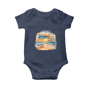 Vacation Time Beach Holliday Fun In The Sun Baby Onesie TS09 Navy Print Your Wear