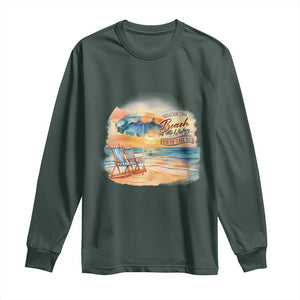 Vacation Time Beach Holliday Fun In The Sun Long Sleeve Shirt TS09 Dark Forest Green Print Your Wear