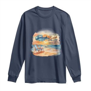 Vacation Time Beach Holliday Fun In The Sun Long Sleeve Shirt TS09 Navy Print Your Wear