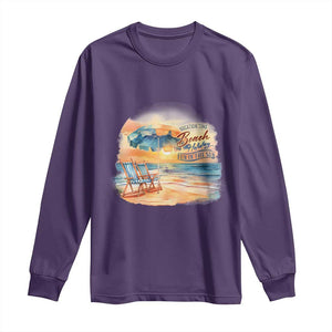 Vacation Time Beach Holliday Fun In The Sun Long Sleeve Shirt TS09 Purple Print Your Wear