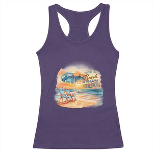 Vacation Time Beach Holliday Fun In The Sun Racerback Tank Top TS09 Purple Print Your Wear