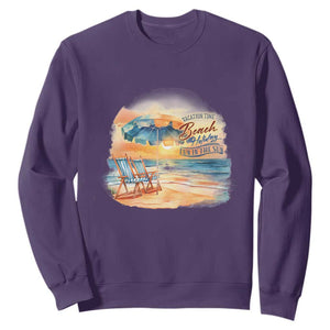 Vacation Time Beach Holliday Fun In The Sun Sweatshirt TS09 Purple Print Your Wear