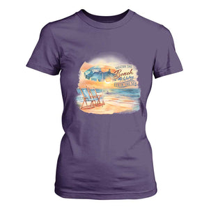 Vacation Time Beach Holliday Fun In The Sun T Shirt For Women TS09 Purple Print Your Wear