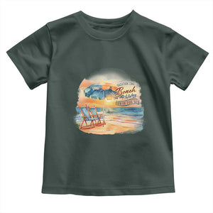 Vacation Time Beach Holliday Fun In The Sun Toddler T Shirt TS09 Dark Forest Green Print Your Wear