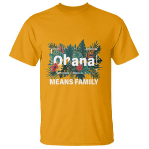 Hawaiian T Shirt Ohana Means Family Hawaii Summer Vacation TS09 Gold Print Your Wear