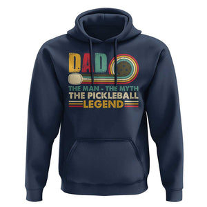 Pickleball Dad Hoodie The Man The Myth The Legend Retro TS09 Navy Print Your Wear