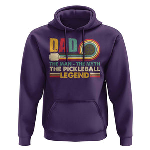 Pickleball Dad Hoodie The Man The Myth The Legend Retro TS09 Purple Print Your Wear