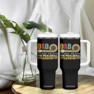 Pickleball Dad Tumbler With Handle The Man The Myth The Legend Retro TS09 Print Your Wear