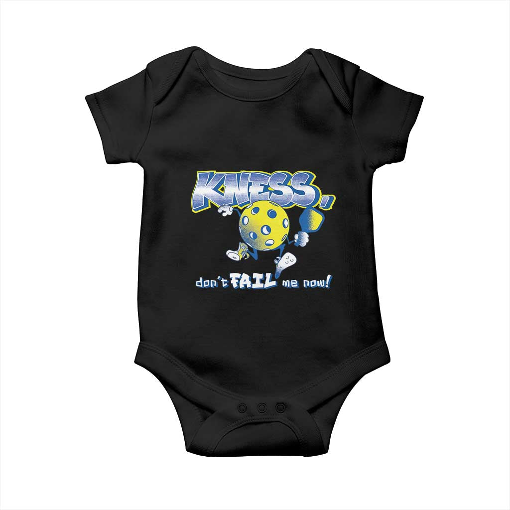 Funny Pickleball Baby Onesie Knees Don't Fail Me Now TS09 Black Print Your Wear