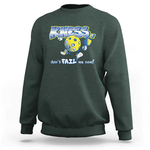 Funny Pickleball Sweatshirt Knees Don't Fail Me Now TS09 Dark Forest Green Print Your Wear