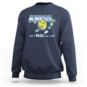 Funny Pickleball Sweatshirt Knees Don't Fail Me Now TS09 Navy Print Your Wear