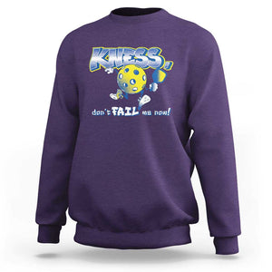 Funny Pickleball Sweatshirt Knees Don't Fail Me Now TS09 Purple Print Your Wear