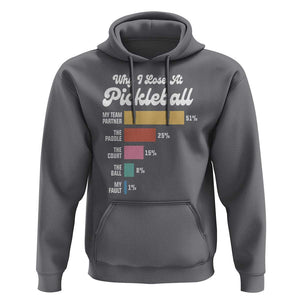 Funny Why I Lose At Pickleball Hoodie TS09 Charcoal Print Your Wear