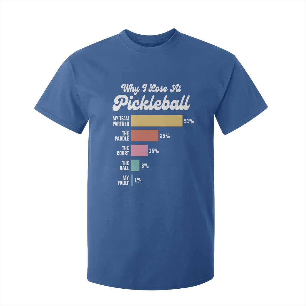 Funny Why I Lose At Pickleball T Shirt For Kid TS09 Royal Blue Print Your Wear