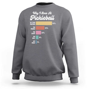 Funny Why I Lose At Pickleball Sweatshirt TS09 Charcoal Print Your Wear