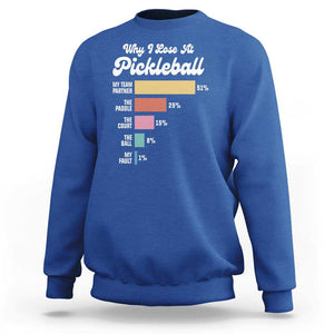 Funny Why I Lose At Pickleball Sweatshirt TS09 Royal Blue Print Your Wear