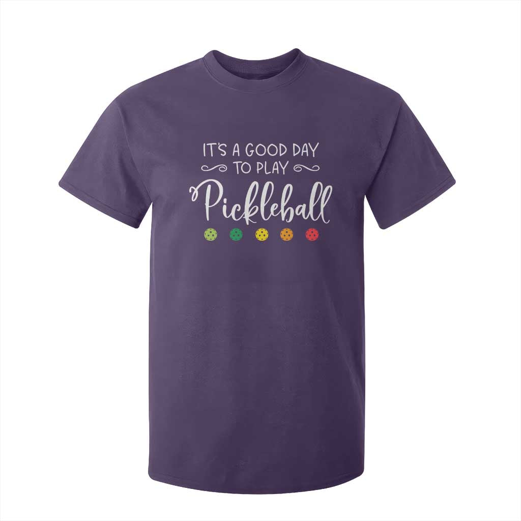 Funny It's A Good Day To Play Pickleball T Shirt For Kid TS09 Purple Print Your Wear