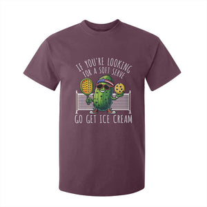 Funny Pickleball T Shirt For Kid If You Wanted A Soft Serve Go Get Ice Cream TS09 Maroon Print Your Wear