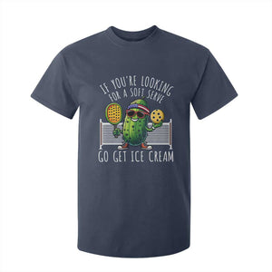 Funny Pickleball T Shirt For Kid If You Wanted A Soft Serve Go Get Ice Cream TS09 Navy Print Your Wear