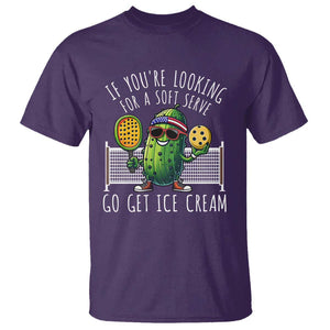 Funny Pickleball T Shirt If You Wanted A Soft Serve Go Get Ice Cream TS09 Purple Print Your Wear