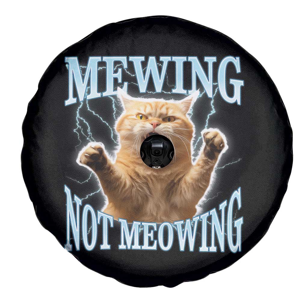 Funny Meme Cat Mewing Not Meowing Spare Tire Cover TS09 Print Your Wear